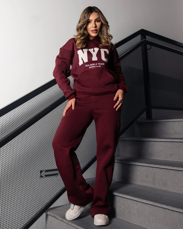 Conjunto Plus Size Moletom Calça e Blusa Canguru NYC