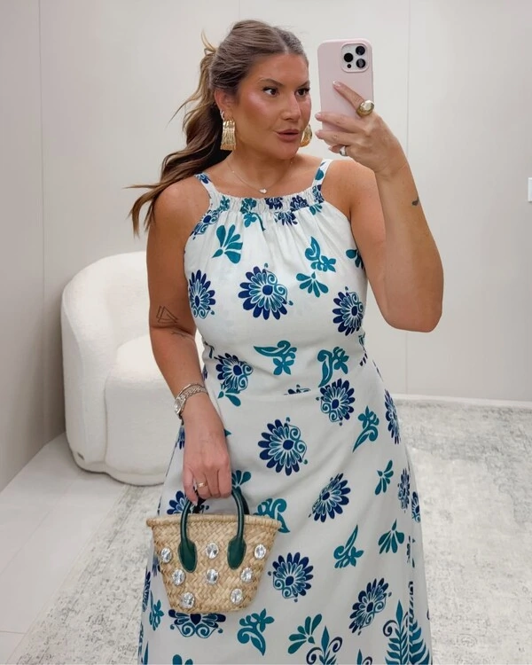 Vestido Midi Plus Size Gola Halter Begonia
