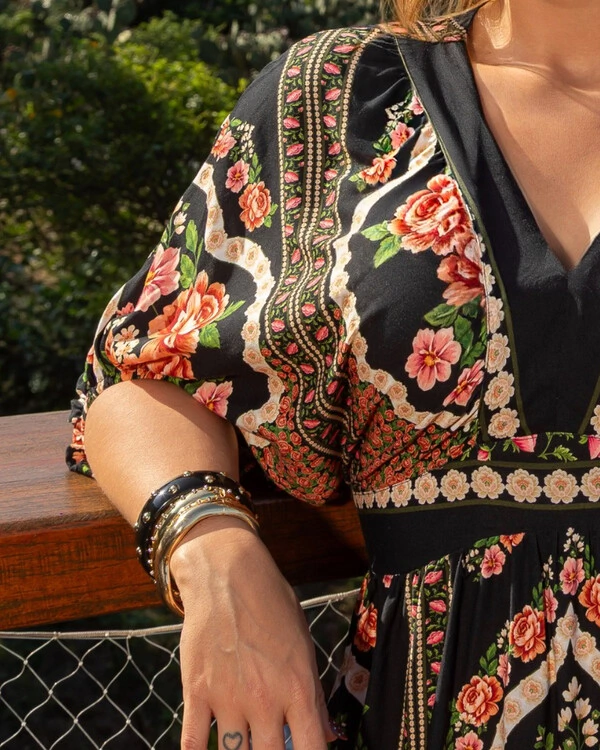 Vestido Plus Size Curto Tipo Kafta