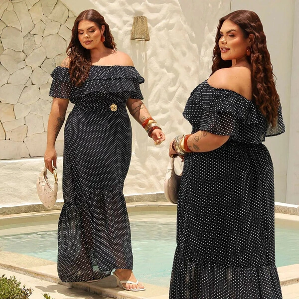 Vestido Longo Plus Size Ciganinha