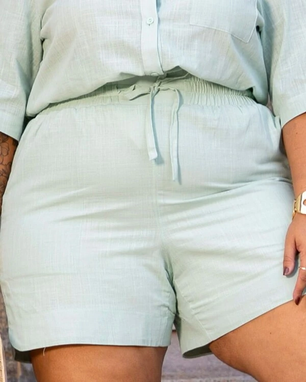 Conjunto Plus Size Short e Camisa