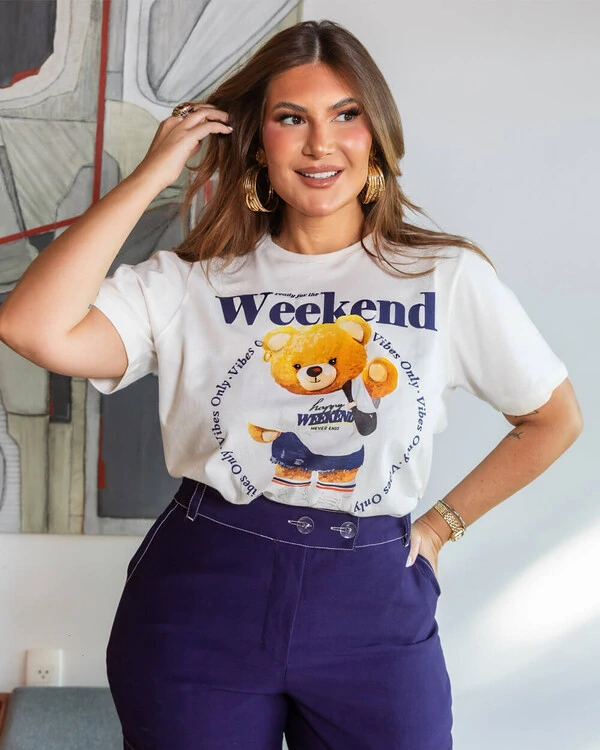 Tshirt Plus Size Silk Urso