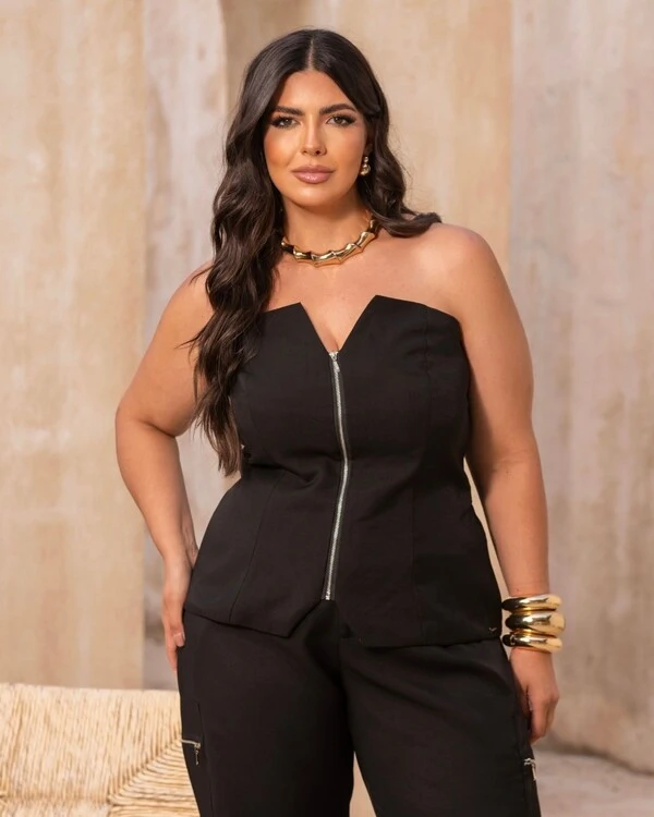Conjunto Plus Size Tomara que Caia e Calça