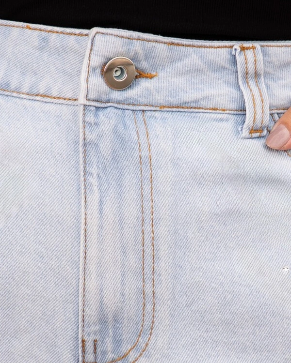 Short Plus Size Jeans com Barra Italiana