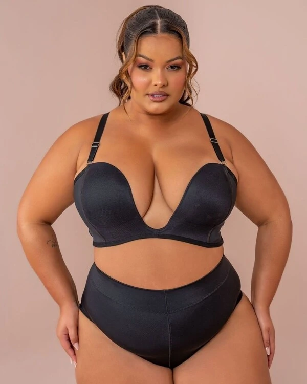 Sutiã Plus Size Decote Push Up Reforçado