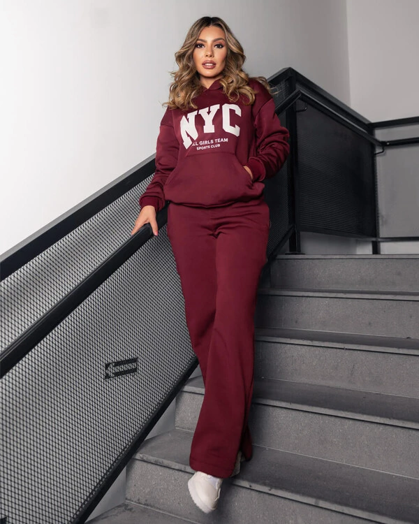 Conjunto Plus Size Moletom Calça e Blusa Canguru NYC