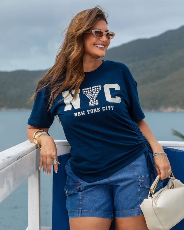 Short Jeans Plus Size Bolsos Frontais