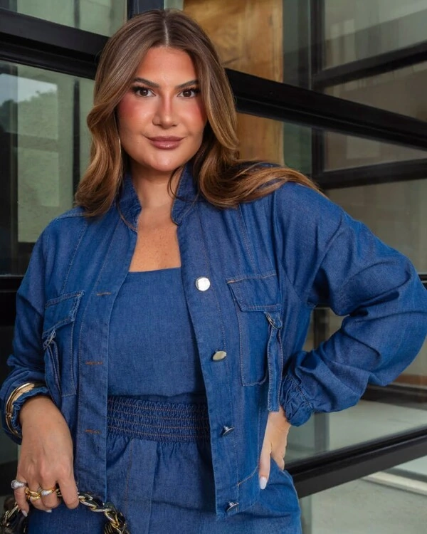 Jaqueta Jeans Plus Size