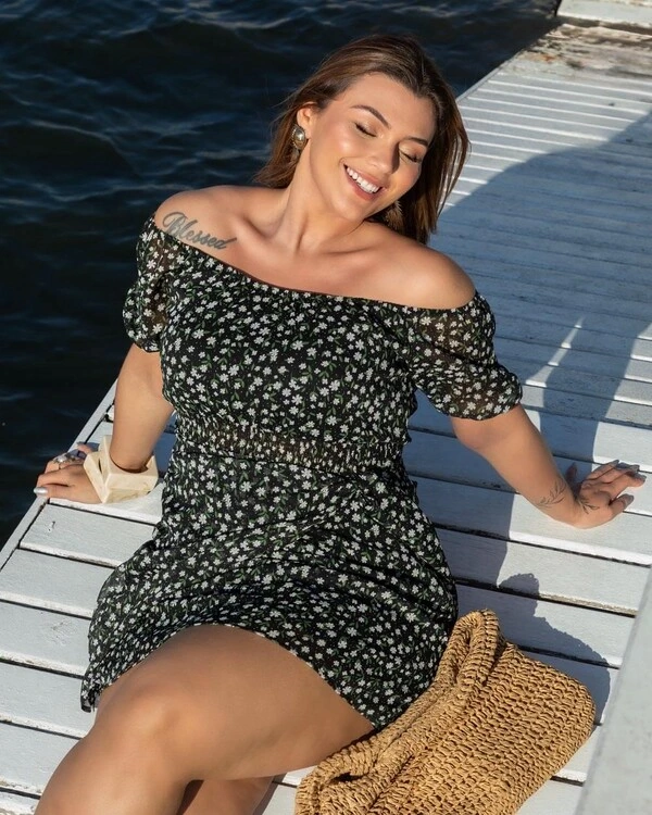 Vestido Curto Plus Size Ciganinha Amarril