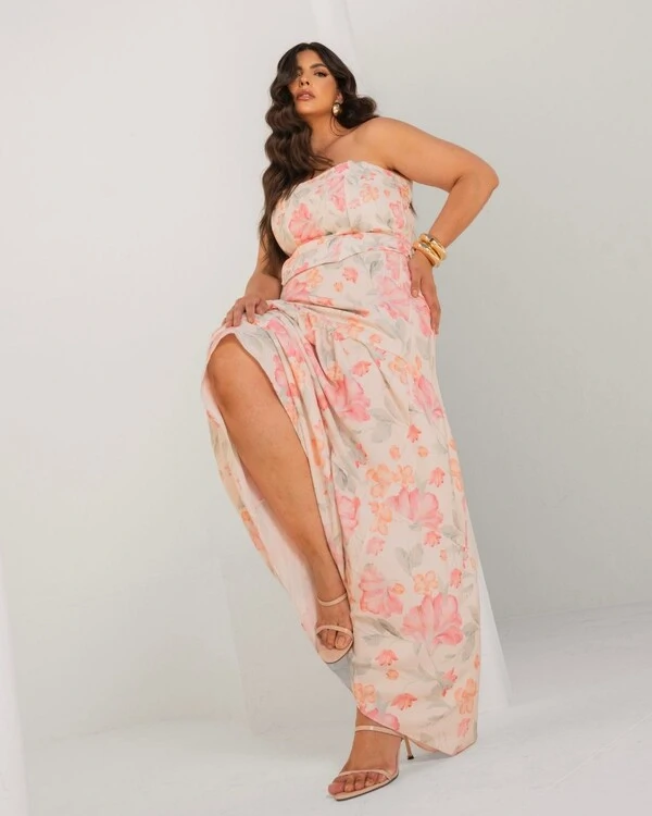 Conjunto Plus Size Corpete Tomara que Caia e Saia 3 Marias — Estampa Floral | Divas Voga
