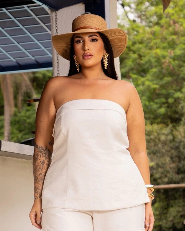 Blusa Tomara que Caia Viscolinho