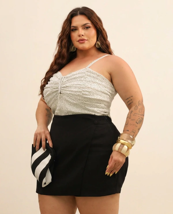 Short Saia Plus Size Transpasse