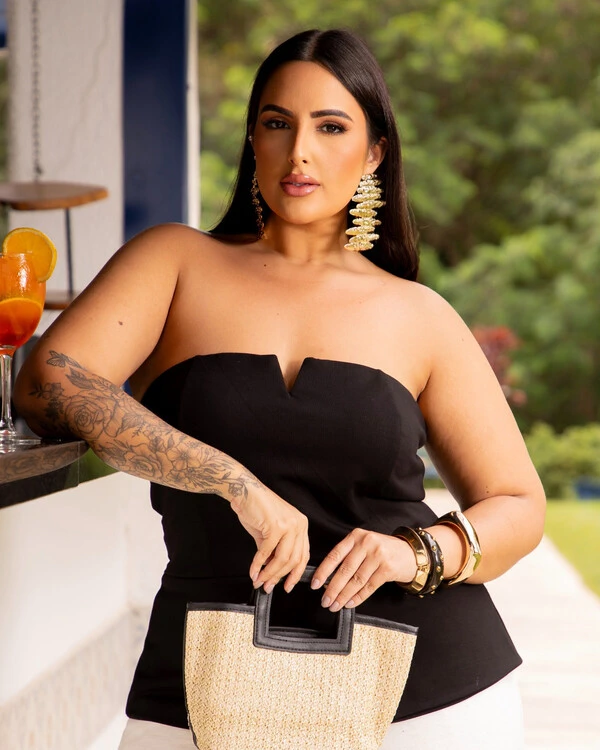 Blusa Plus Size Tomara que Caia