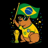 Camiseta Capivara Brasil Copa do Mundo 100% Algodão
