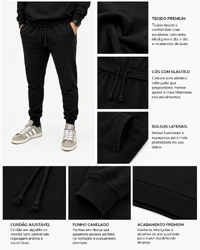 Calça de Moletom Peluciado Premium