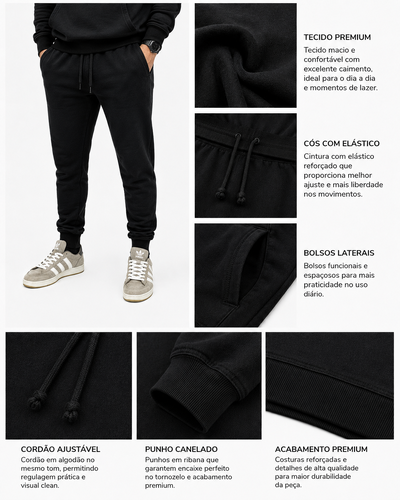 Foto Calça de Moletom Peluciado Premium