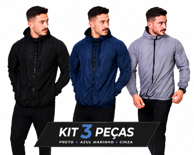Foto Kit 3 Jaquetas Corta Vento