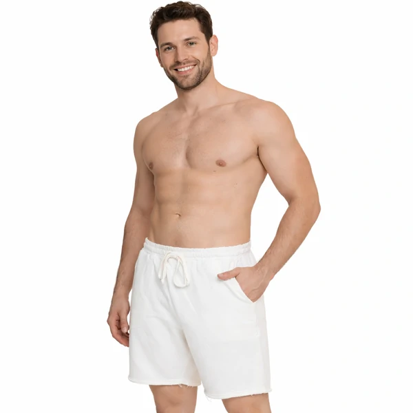 Bermuda Estonada Masculina Moletinho Lisa
