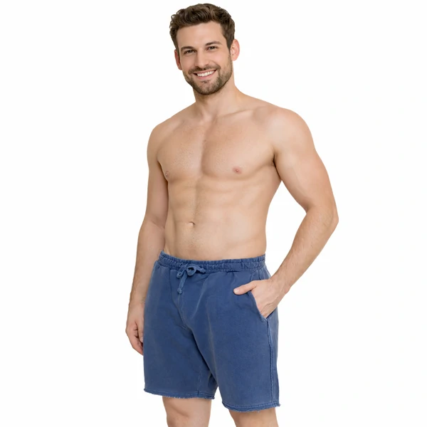 Bermuda Estonada Masculina Moletinho Lisa