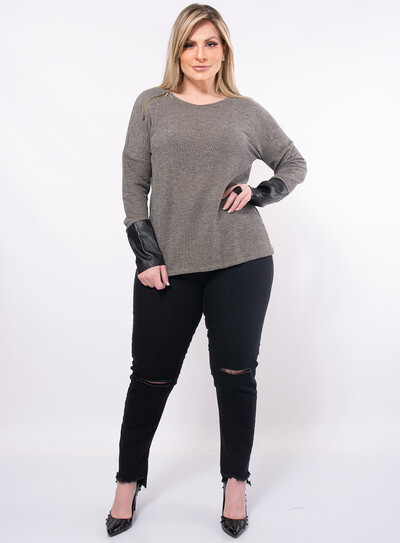 FotoBlusa Plus Size Moletom Capial