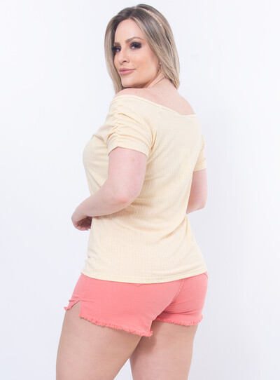 FotoBlusa Plus Size Canelada