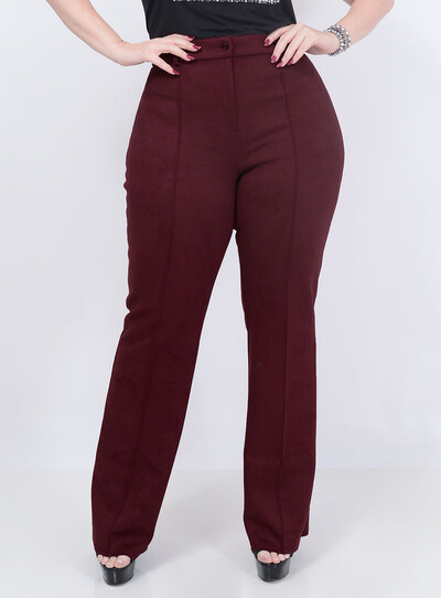 Foto Calça Julia Plus Suede Plus Size