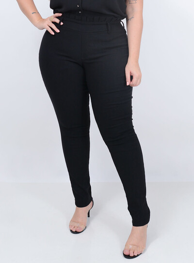 Foto Calça Clochard Cinto Xadrez Plus Size