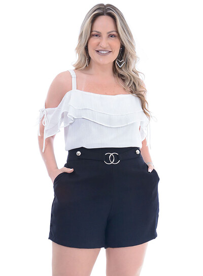 Foto Blusa Plus Size Romântica