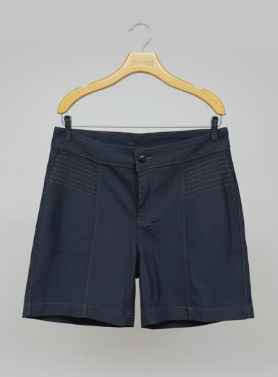 Foto Bermuda Jeans Plus Size Pespontada na Altura do Bolso Faca