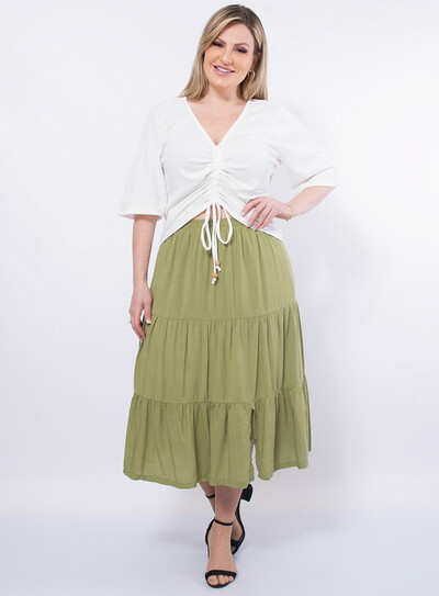 Foto Blusa Plus Size Franzida