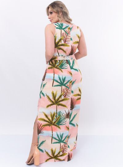 FotoVestido Longo Plus Size Tropical