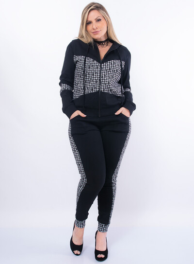 Conjunto Plus Size Pied de Poule