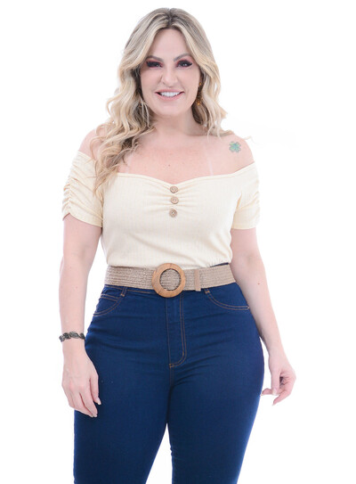 Foto Blusa Plus Size Canelada