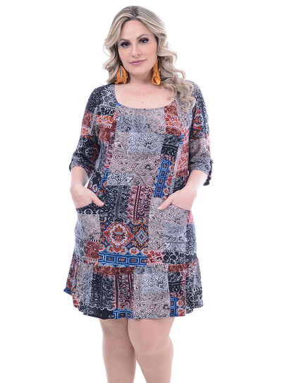 Foto Vestido Program Babado Plus Size