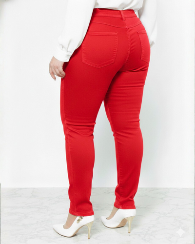 FotoCalça Skinny Plus Size Básica em Jeans Denim Colorido