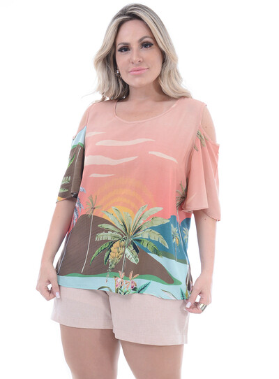 Foto Blusa Plus Size Empolgação