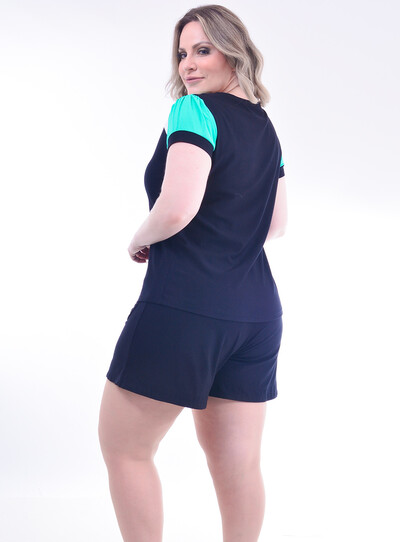 FotoConjunto Plus Size Curto