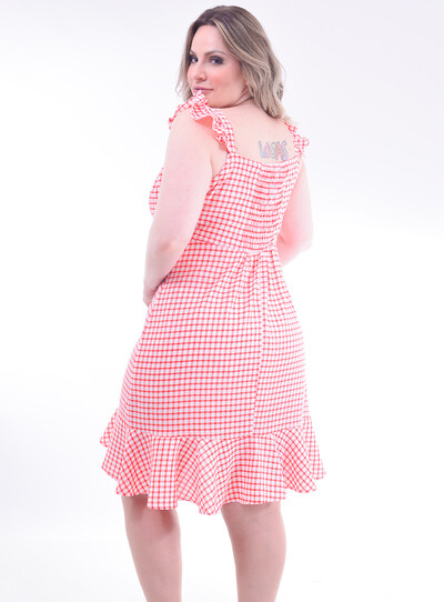 FotoVestido Plus Size Xadrez