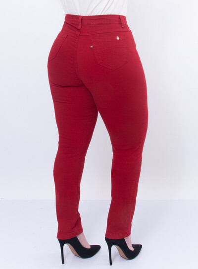 Calça Jeans Plus Size Bordado