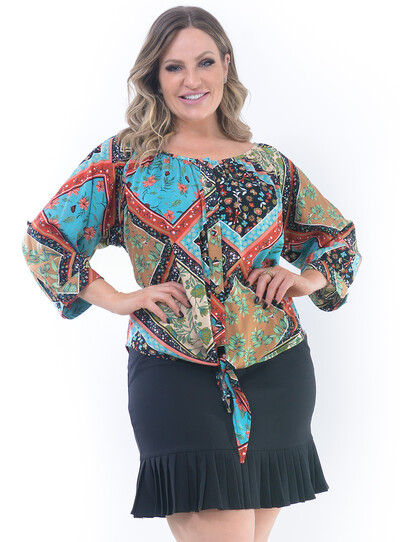 Foto Blusa Plus Size Floral