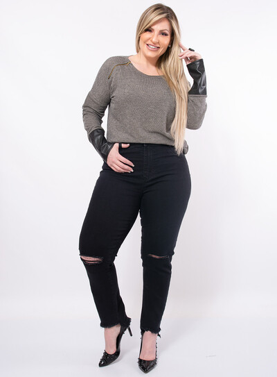 Foto Blusa Plus Size Moletom Capial