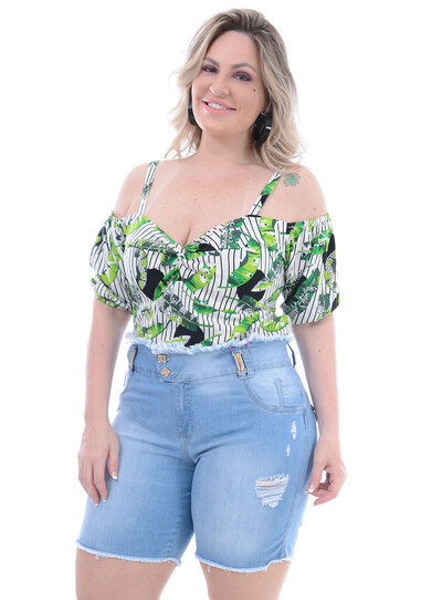 Foto Blusa Plus Size Aquário
