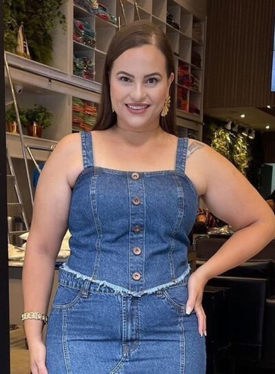 Foto Top Jeans Plus Size Corset Vintage