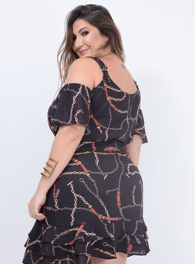 FotoBlusa Ciganinha Amarração Plus Size