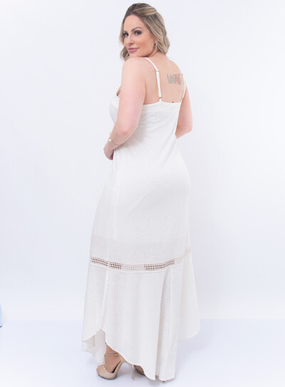 FotoVestido Longo Plus Size Texturizado