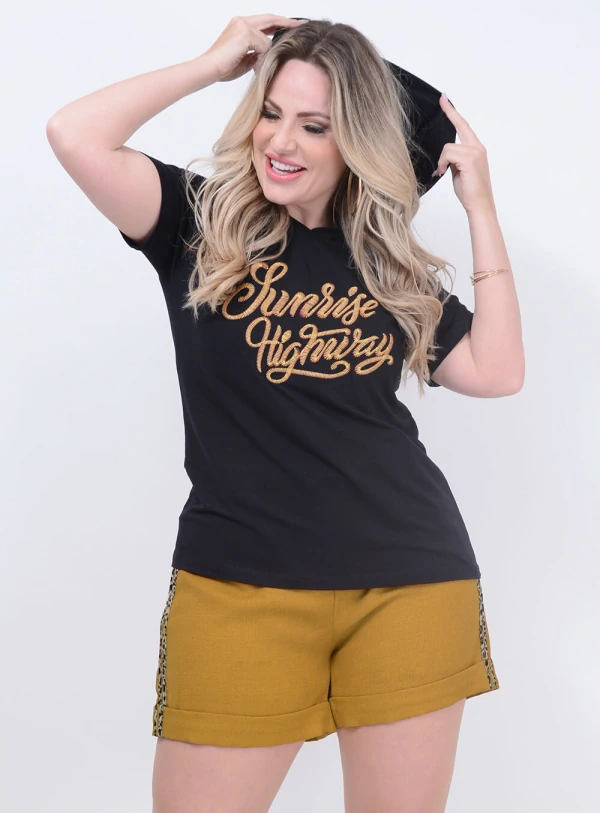 Blusa Capuz Sunrise Plus Size