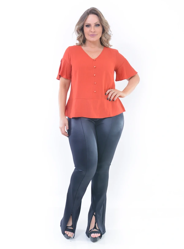 Calça Plus Size Fenda