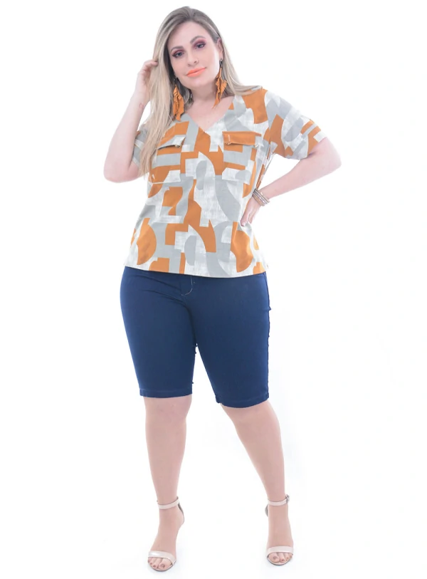 Blusa Predilects Bolsos Plus Size
