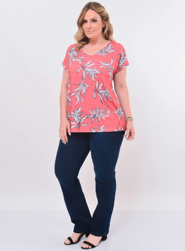 Blusa Plus Size Estampada