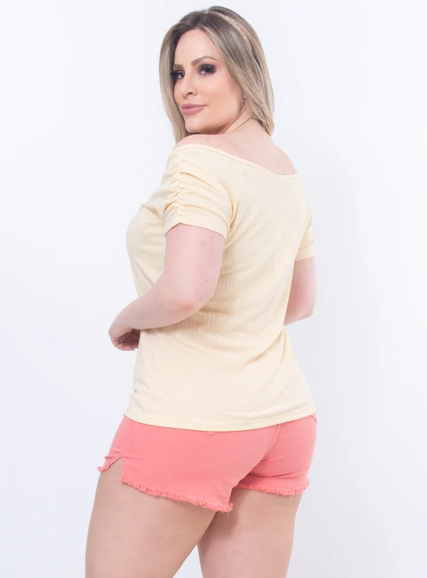 Blusa Plus Size Canelada